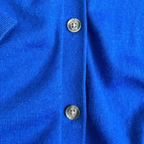 Banana Republic Womens 100% Merino Wool Longline Slouchy Cardigan Royal Blue MED - Picture 5 of 13